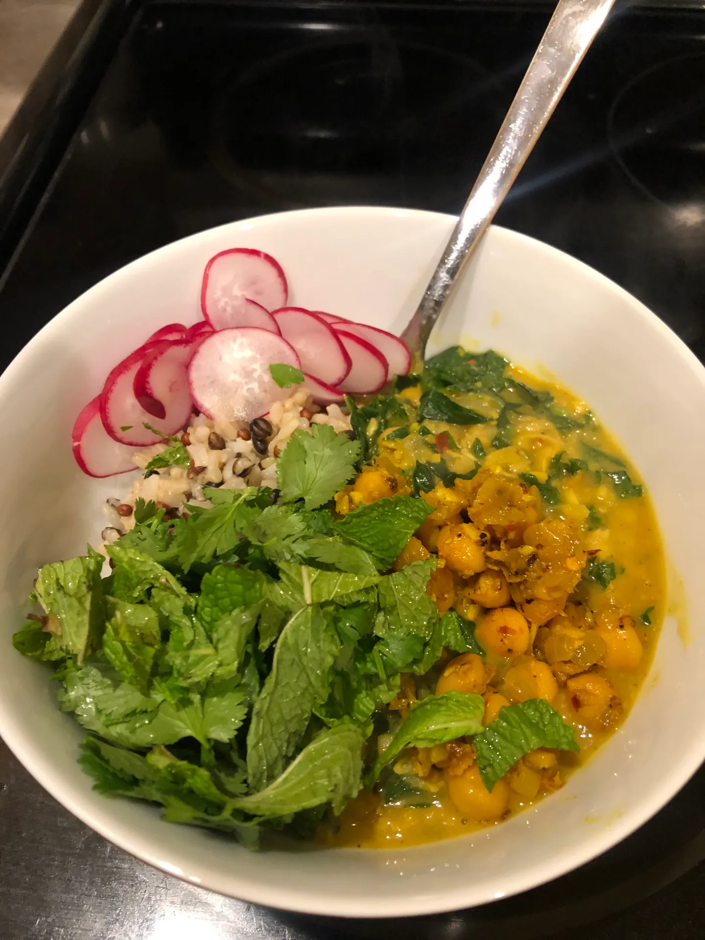 Spiced Chickpea Stew with Coconut and Turmeric and Plant-based Eating