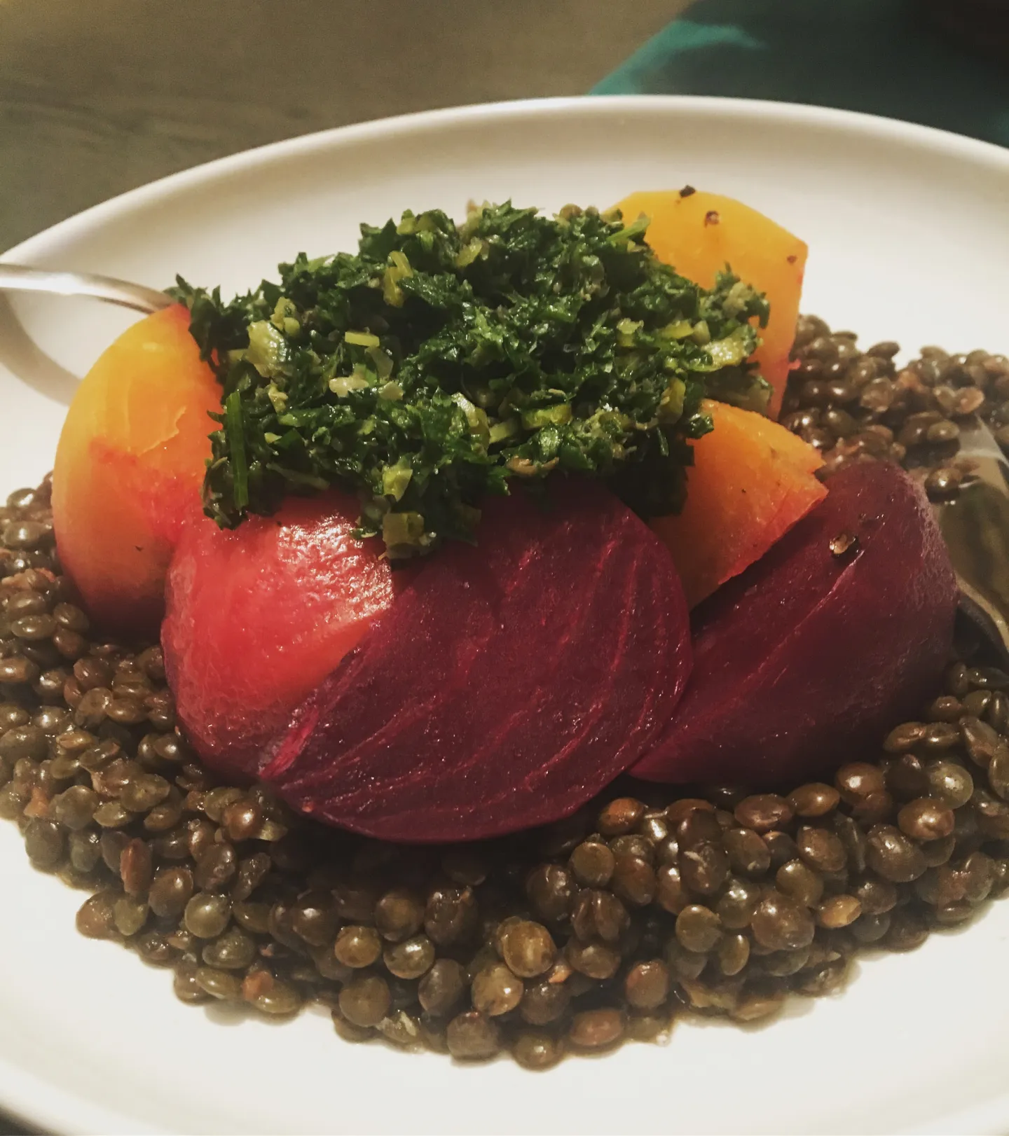 Lentil and Beet(root)s and Salsa Verde